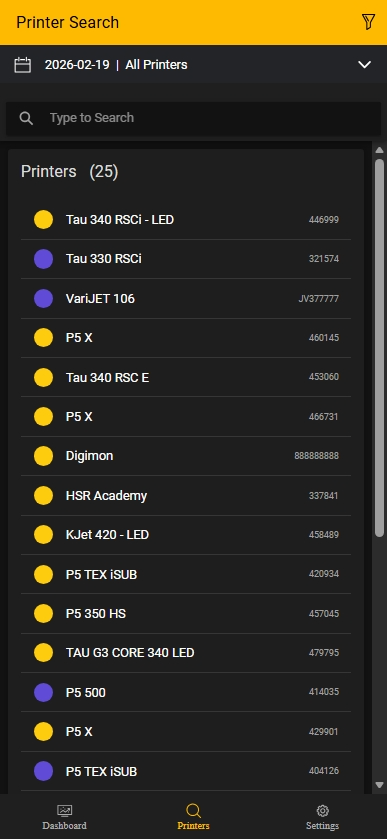 Mobile printer search
